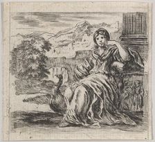 Juno, from Game of Mythology (Jeu de la Mythologie), 1644. Creator: Stefano della Bella