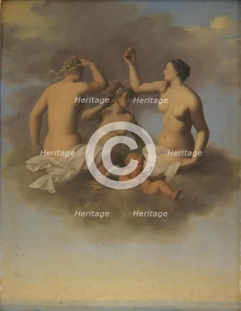 Juno, Minerva and Venus with Cupid, 1645-1680. Creator: Toussaint Gelton.