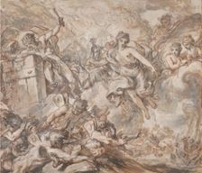 Juno Ordering Aeolus to Unleash the Winds, 1775. Creator: Louis Jean Jacques Durameau