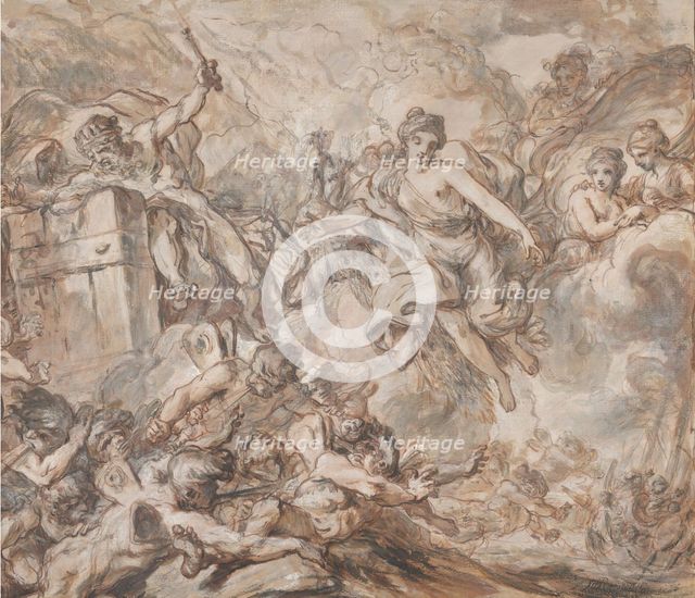 Juno Ordering Aeolus to Unleash the Winds, 1775. Creator: Louis Jean Jacques Durameau.