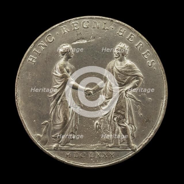 Juno Sealing Marriage Pact with Jupiter [reverse], 1680. Creator: Arvid Karlsteen.