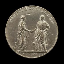 Juno Sealing Marriage Pact with Jupiter [reverse], 1680. Creator: Arvid Karlsteen