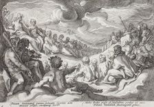 Jupiter Taking Council from the Gods about the Destruction of the Universe, published 1589. Creator: Hendrik Goltzius