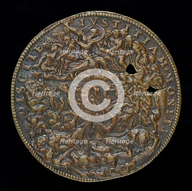 Jupiter Thundering against the Giants [reverse], 1547 or after. Creator: Leone Leoni.