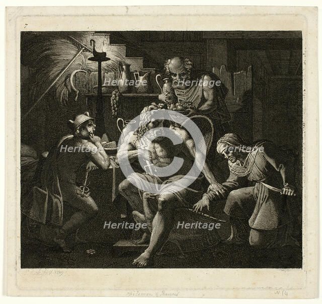 Jupiter Visits with Philemon and Bacchus, 1809. Creator: Carl Russ.