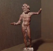 Jupiter with a Thunderbolt, Bronze, Roman Period, 2nd century