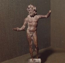 Jupiter with a Thunderbolt, Bronze, Roman Period, 2nd century