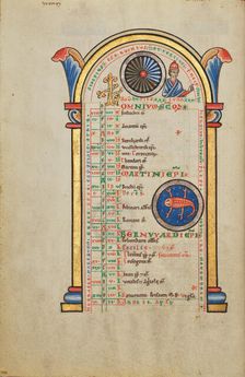 Jupiter (?); Zodiacal Sign of Scorpio; Stammheim Missal probably 1170s. Creator: Unknown