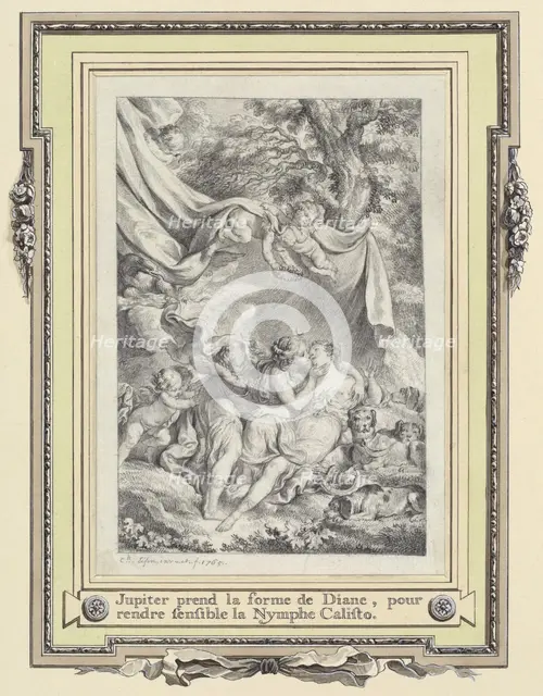 Jupiter and Callisto, 1765. Creator: Charles Eisen.