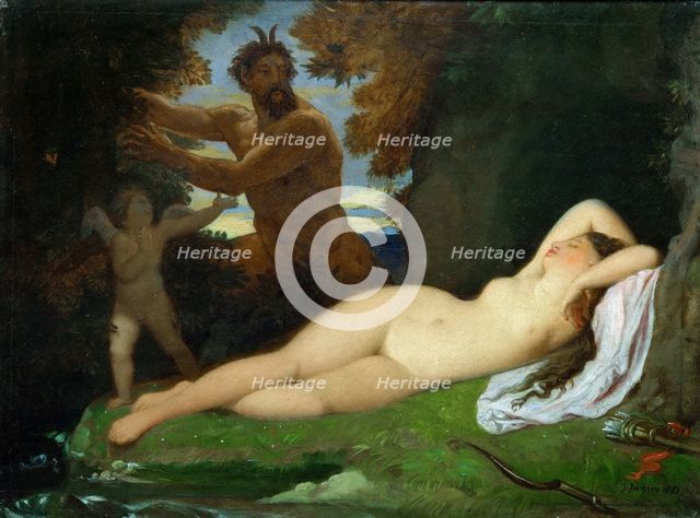 Jupiter and Antiope, 1851. Creator: Ingres, Jean Auguste Dominique (1780-1867).