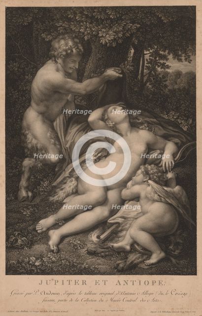 Jupiter and Antiope. Creator: Pierre Audouin (French, 1768-1822).