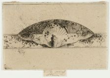 Jupiter and Alcmene Medallion, Sketch for Decoration of a Frame, 1907-08. Creator: Theodore Roussel