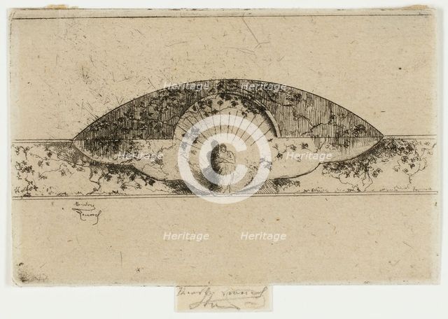 Jupiter and Alcmene Medallion, Sketch for Decoration of a Frame, 1907-08. Creator: Theodore Roussel.