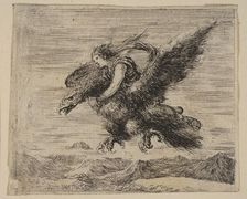 Jupiter and Ganymede, from Game of Mythology (Jeu de la Mythologie), 1644. Creator: Stefano della Bella