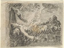 Jupiter and Danaë, from Game of Mythology (Jeu de la Mythologie), 1644. Creator: Stefano della Bella