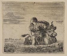 Jupiter and Europa, from Game of Mythology (Jeu de la Mythologie), 1644. Creator: Stefano della Bella