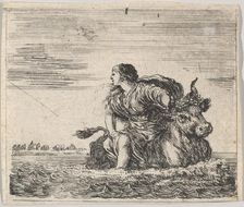 Jupiter and Europa, from Game of Mythology (Jeu de la Mythologie), 1644. Creator: Stefano della Bella