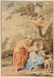 Jupiter and Mnemosyne, 1733. Creator: Jacob de Wit