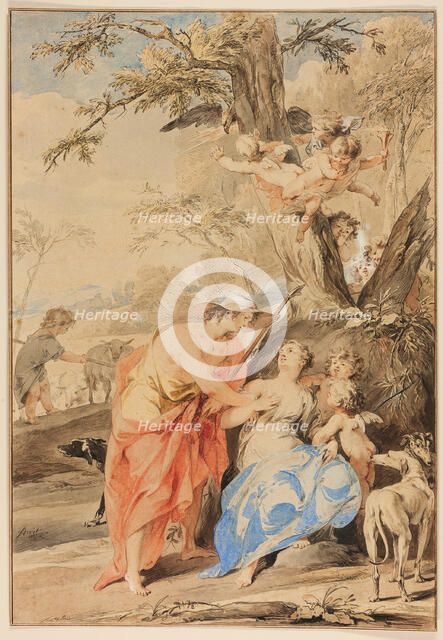 Jupiter and Mnemosyne, 1733. Creator: Jacob de Wit.