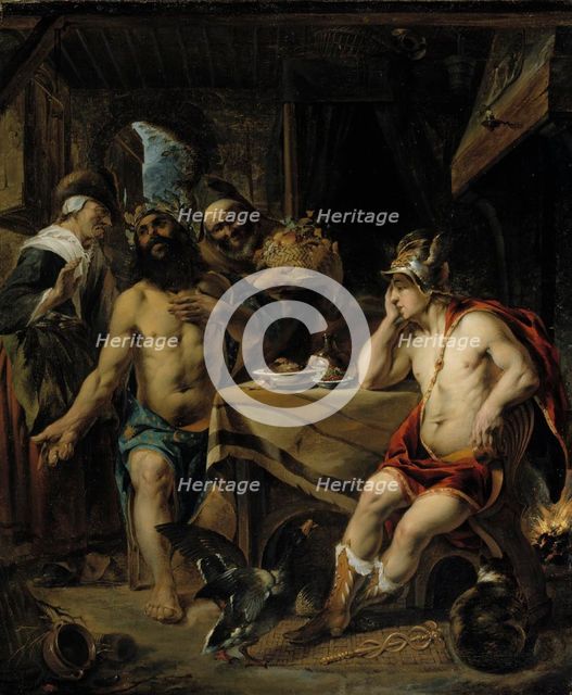 Jupiter and Mercury visiting Philemon and Baucis, 1644-1676. Creator: Joan van Noort.