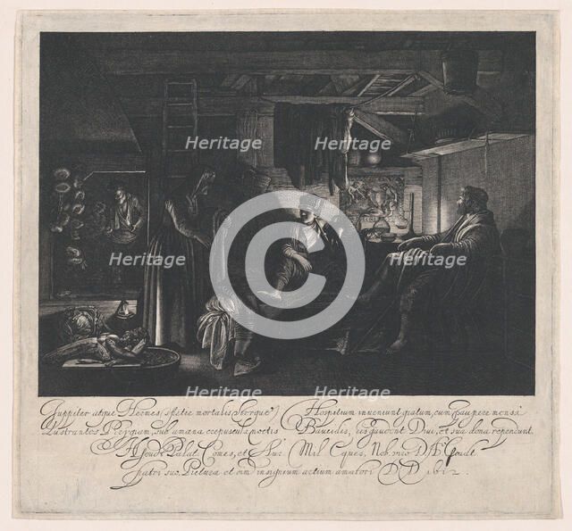 Jupiter and Mercury in the House of Philemon and Baucis, 1612. Creator: Hendrik Goudt.