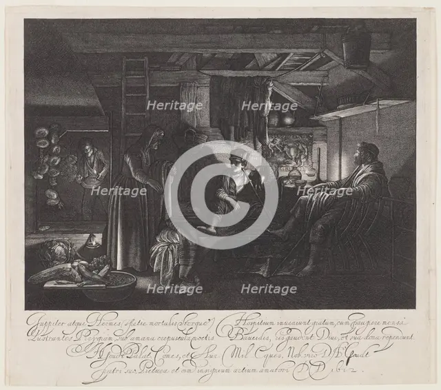 Jupiter and Mercury in the House of Philemon and Baucis, 1612. Creator: Hendrik Goudt.