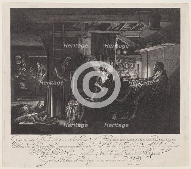 Jupiter and Mercury in the House of Philemon and Baucis, 1612. Creator: Hendrik Goudt.