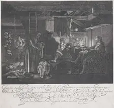 Jupiter and Mercury in the house of Philemon and Baucis, 1612. Creator: Hendrik Goudt