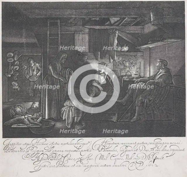 Jupiter and Mercury in the house of Philemon and Baucis, 1612. Creator: Hendrik Goudt.