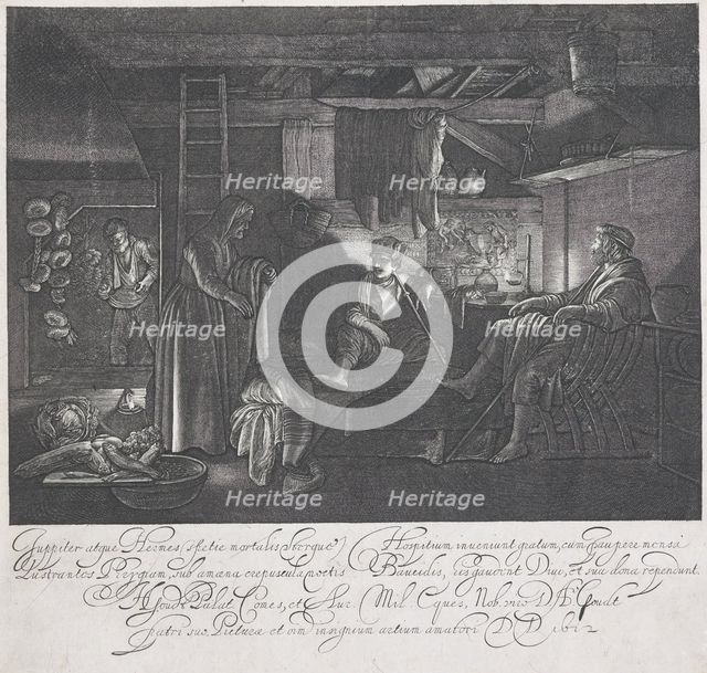 Jupiter and Mercury in the house of Philemon and Baucis, 1612. Creator: Hendrik Goudt.
