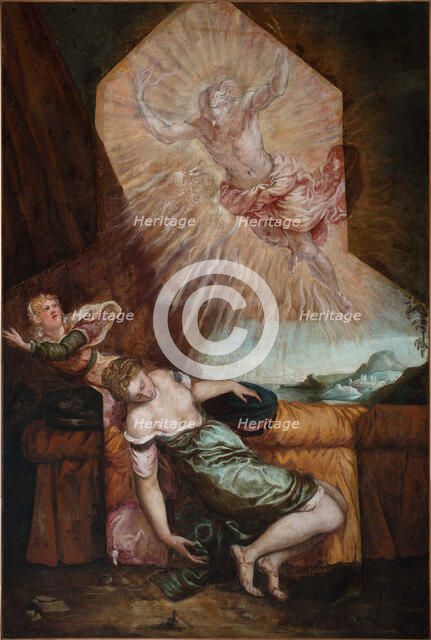 Jupiter and Semele. Creator: Tintoretto, Jacopo (1518-1594).