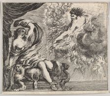 Jupiter and Semele, from Game of Mythology (Jeu de la Mythologie), 1644. Creator: Stefano della Bella