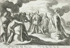 Jupiter and the Other Gods Asking Helios to Resume Control of the Chariot, published 1590. Creator: Hendrik Goltzius