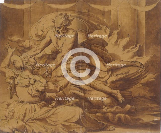 Jupiter Appearing to Semele, 1501-47. Creator: Perino del Vaga.