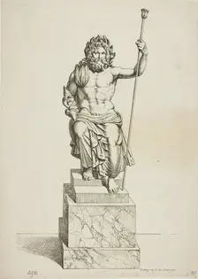 Jupiter, drawn from the collection of M. Denon, c. 1820. Creator: Louis Lafitte