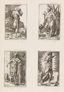 Jupiter, from Planets, plate 2, 1530-70. Creator: Giulio Bonasone