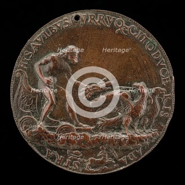 Jupiter in a Car Drawn by Eagles [reverse]. Creator: Unknown.