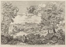 Jupiter in a Landscape, 1696. Creator: Crescenzio Onofri