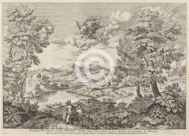 Jupiter in a Landscape, 1696. Creator: Crescenzio Onofri.