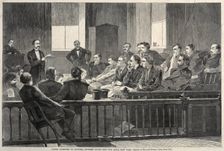 Jurors Listening to Counsel, Supreme Court, New City Hall, New York, 1869. Creator: Winslow Homer (American, 1836-1910)
