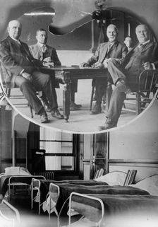 Jurors playing cards - their bedroom McNamara case, between c1910 and c1915. Creator: Bain News Service