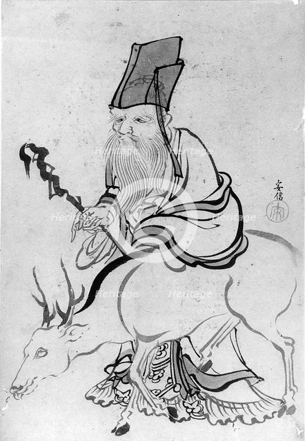 Juro (God of Luck), 18th-19th century. Creator: School of Katsushika Hokusai.