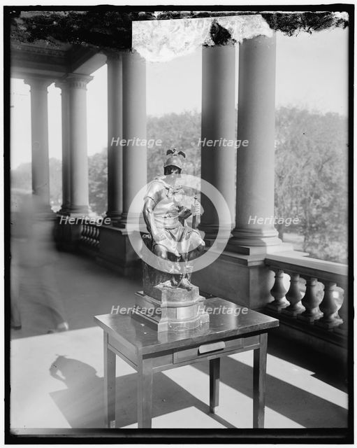 Jusserand presenting statue to Daniels, between 1910 and 1920. Creator: Harris & Ewing.