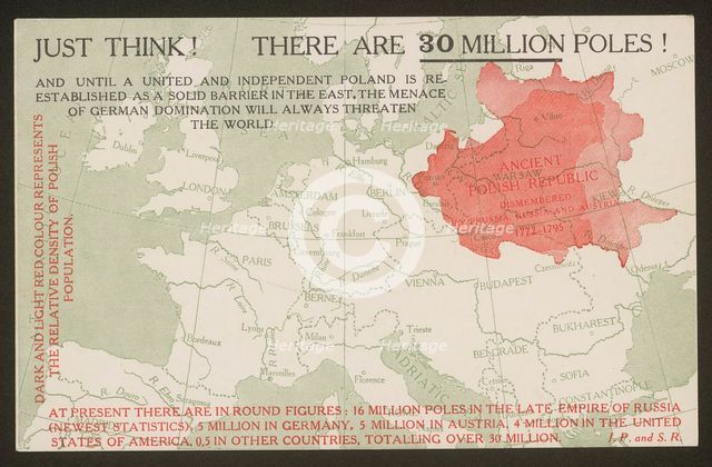 Just think! There are 30 million Poles!, c. 1918. Creator: Anonymous.