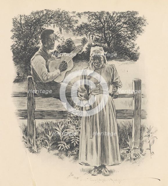 Just a song at twilight, 1899. Creator: Jay Campbell Phillips.