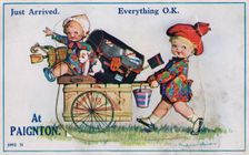 Just Arrived at Paignton, Everything O.K., 1933. Creator: Madge Williams