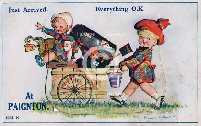 Just Arrived at Paignton, Everything O.K., 1933. Creator: Madge Williams.
