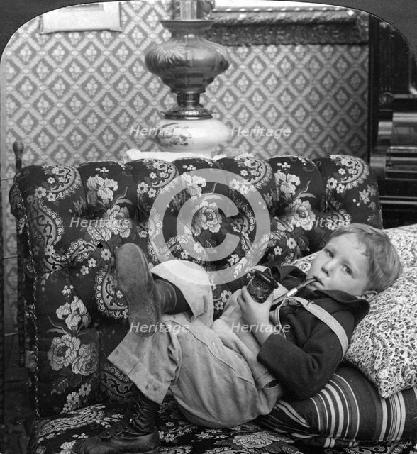 'Just Like Papa'.Artist: American Stereoscopic Company
