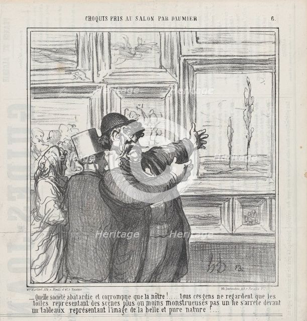 Just look what a degenerated and corrupt world we are living in..., from "Sketches from the... Creator: Honore Daumier.