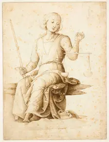 Justice, 1500-1503. Creator: Perugino (ca. 1450-1523)